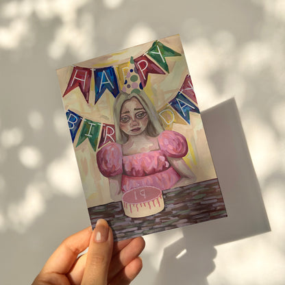 ‘PITY PARTY’ greeting card