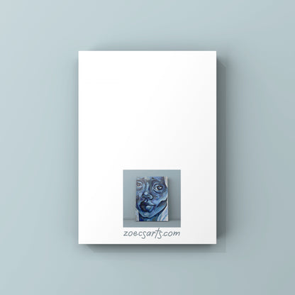 ‘BLUE’ greeting card